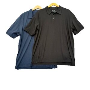 Built Different Men's 2XL Polo‎ Shirt Comfort Cotton Stretch Pullover Set of Two